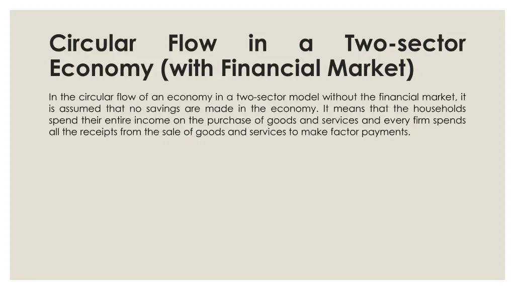 circular economy with financial market