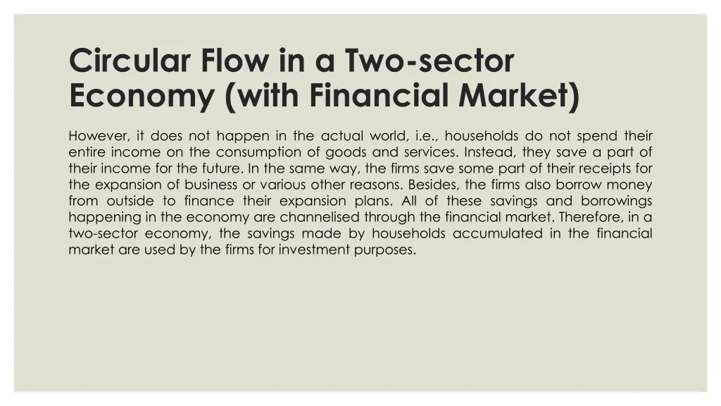 circular flow in a two sector economy with 1