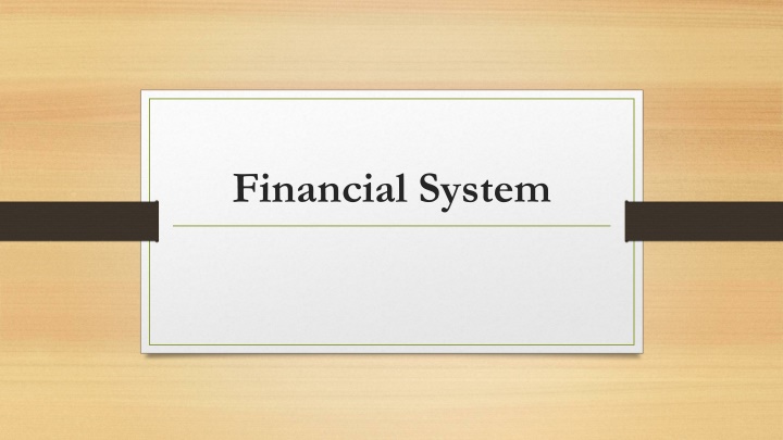 financial system