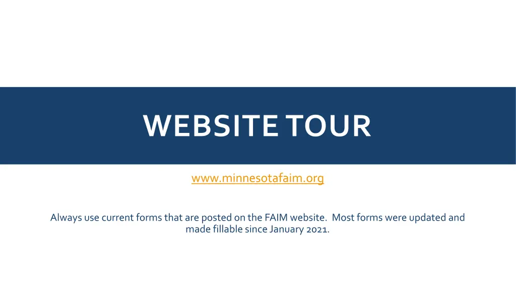 website tour