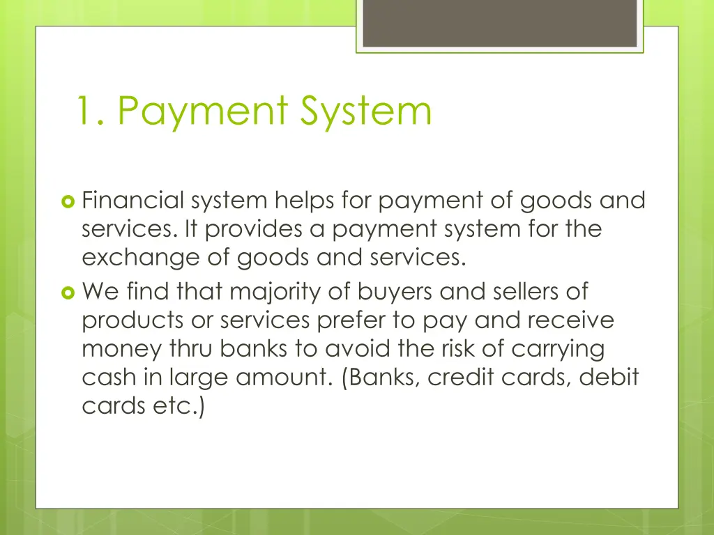 1 payment system