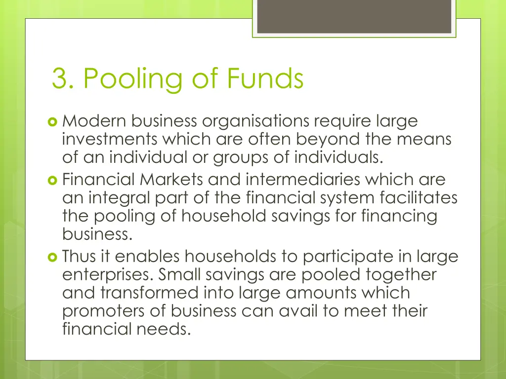 3 pooling of funds