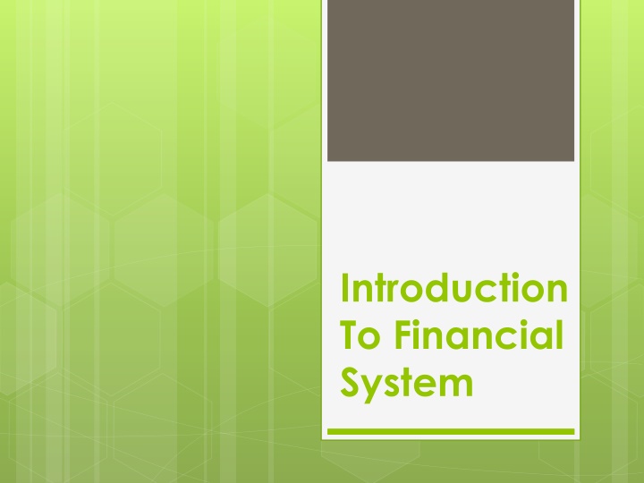 introduction to financial system