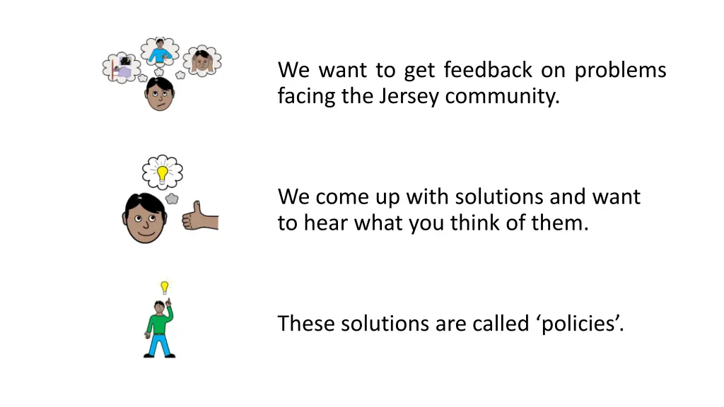 we want to get feedback on problems facing