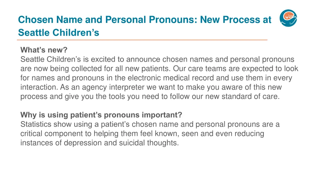 chosen name and personal pronouns new process