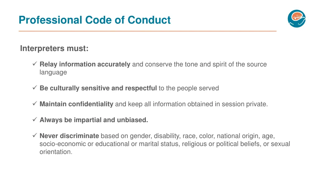 professional code of conduct