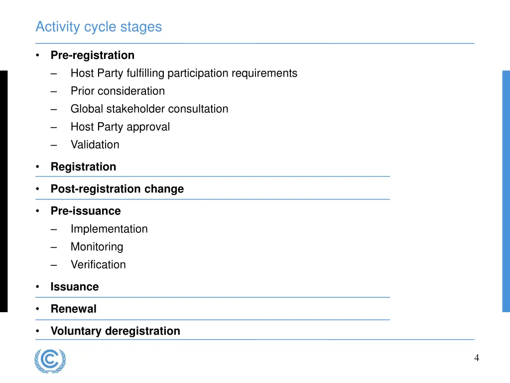 activity cycle stages