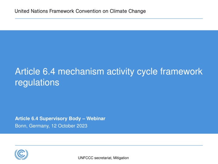 article 6 4 mechanism activity cycle framework