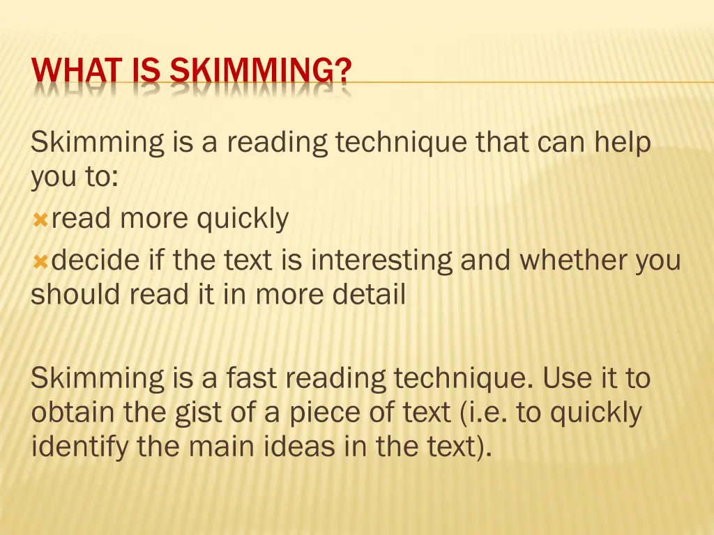 what is skimming