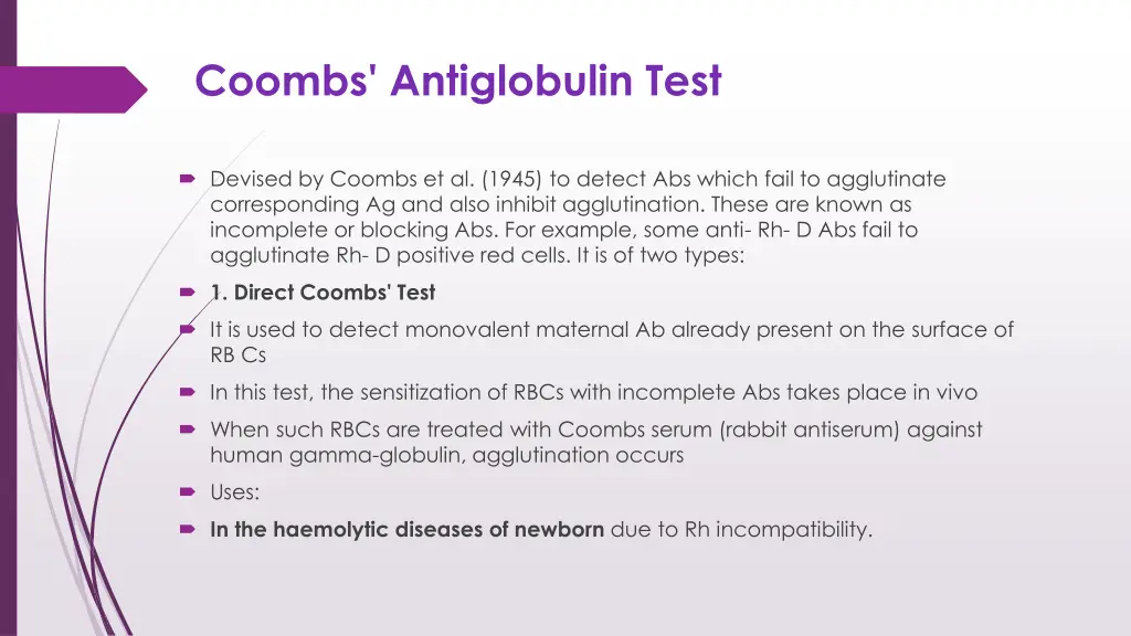 coombs antiglobulin test