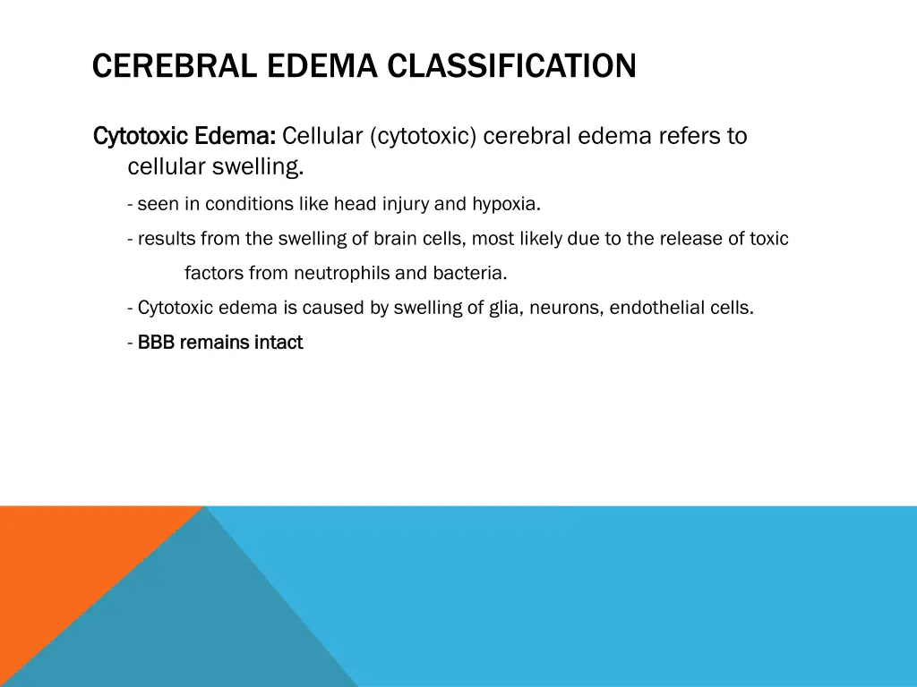 cerebral edema classification