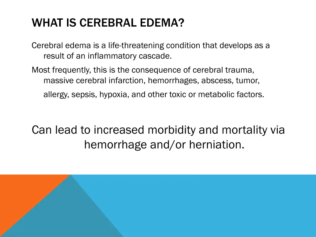 what is cerebral edema