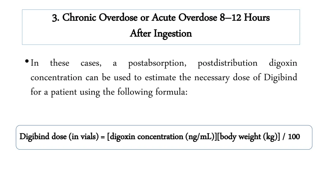 3 3 chronic overdose or acute overdose chronic