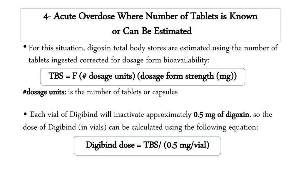 4 4 acute overdose where number of tablets