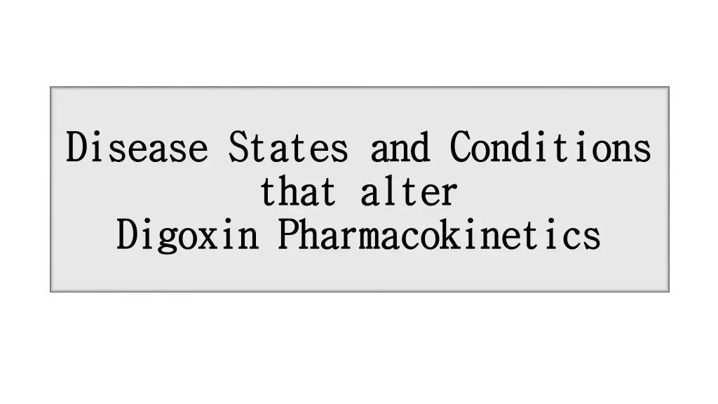 disease states and conditions disease states