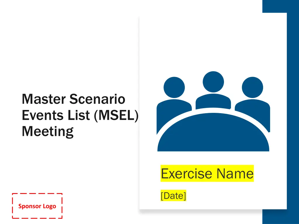 master scenario events list msel meeting