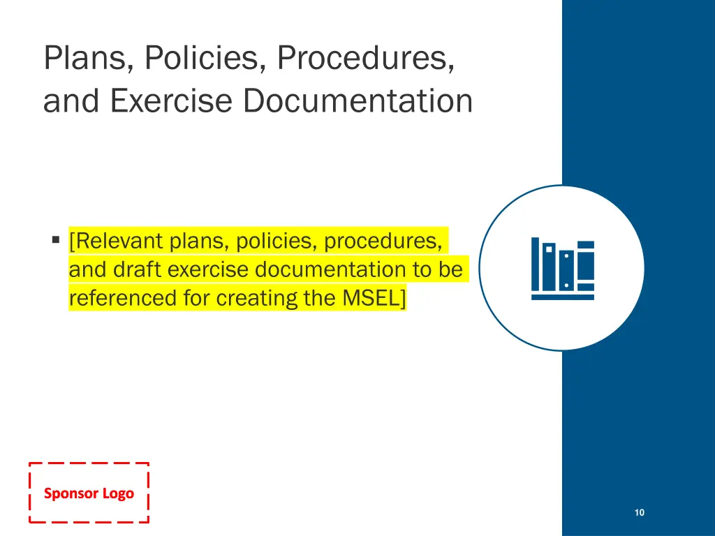 plans policies procedures and exercise