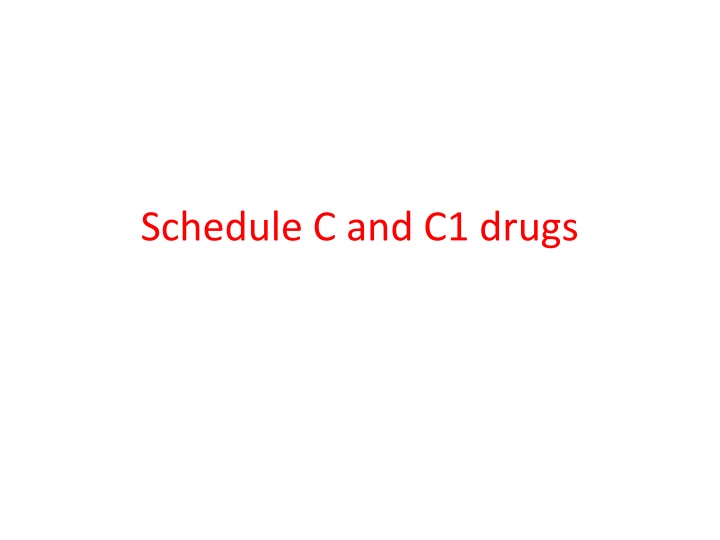 schedule c and c1 drugs