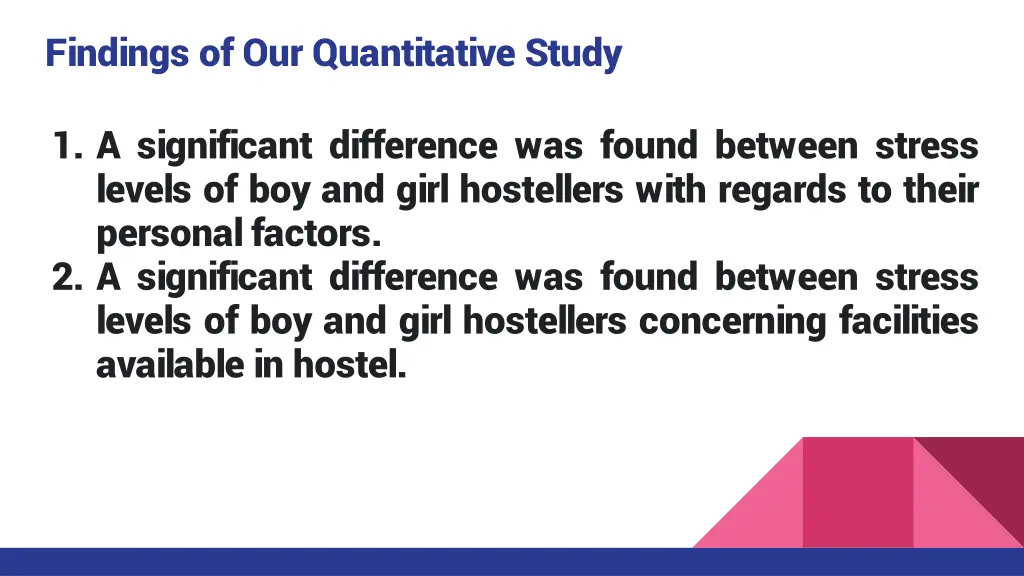 findings of our quantitative study