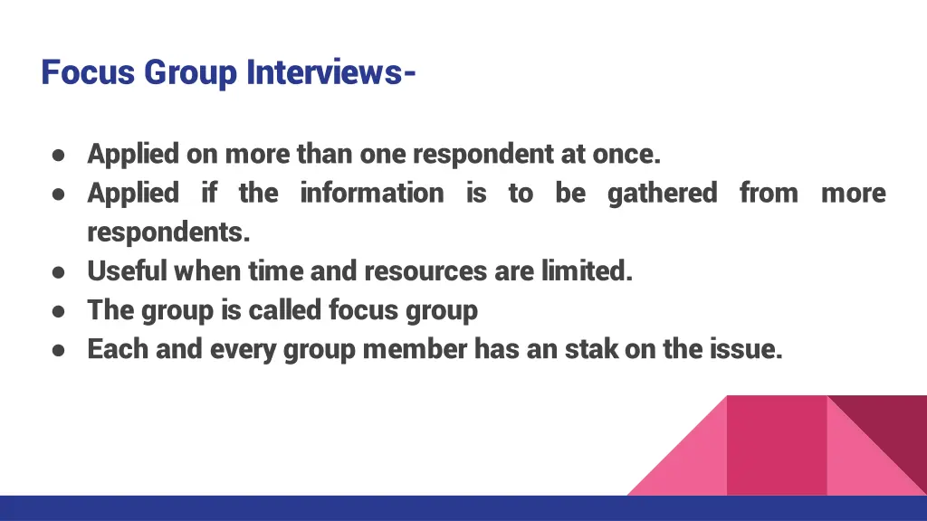 focus group interviews