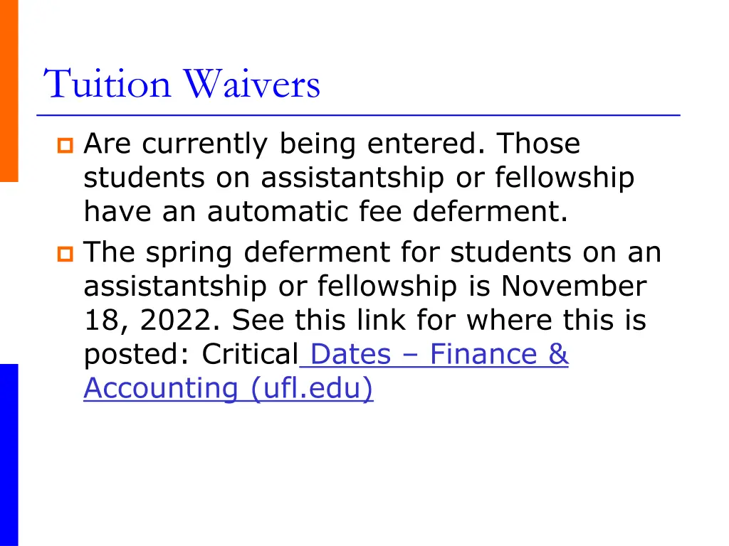 tuition waivers