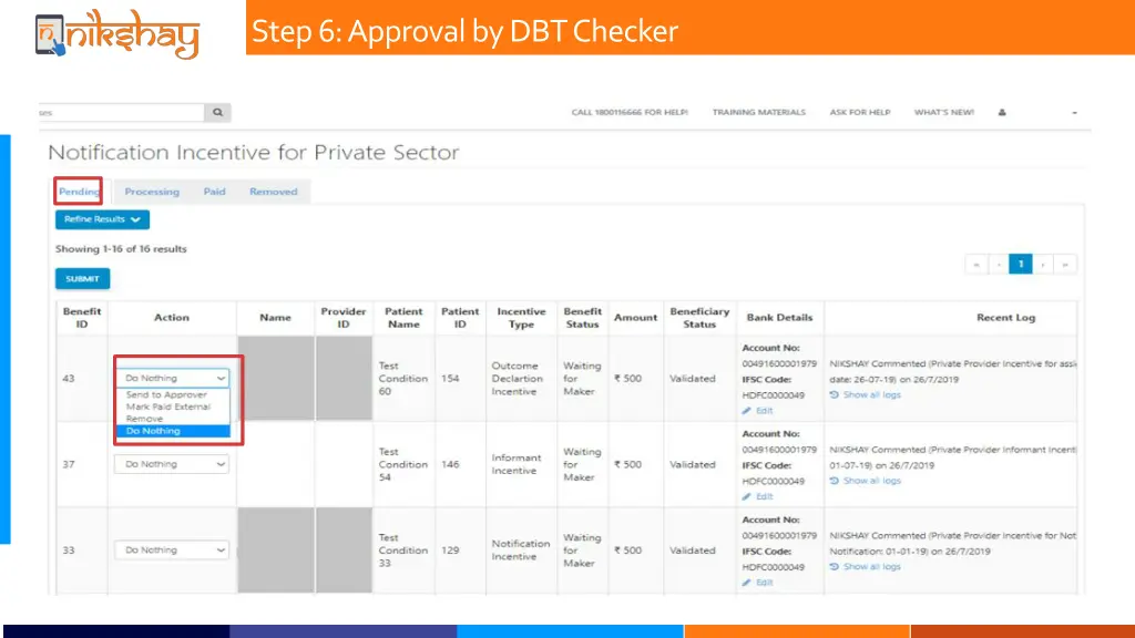 step 6 approval by dbt checker