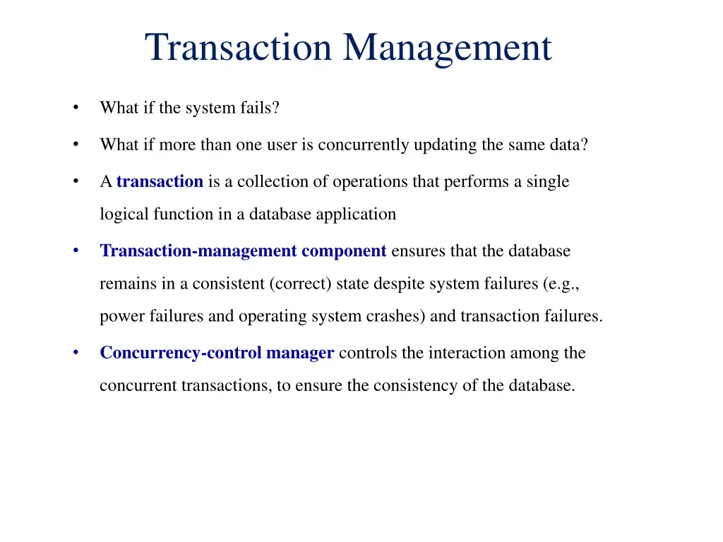 transaction management