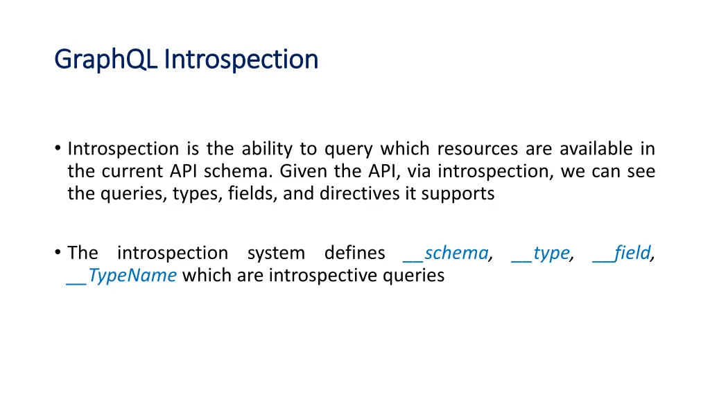 graphql introspection graphql introspection