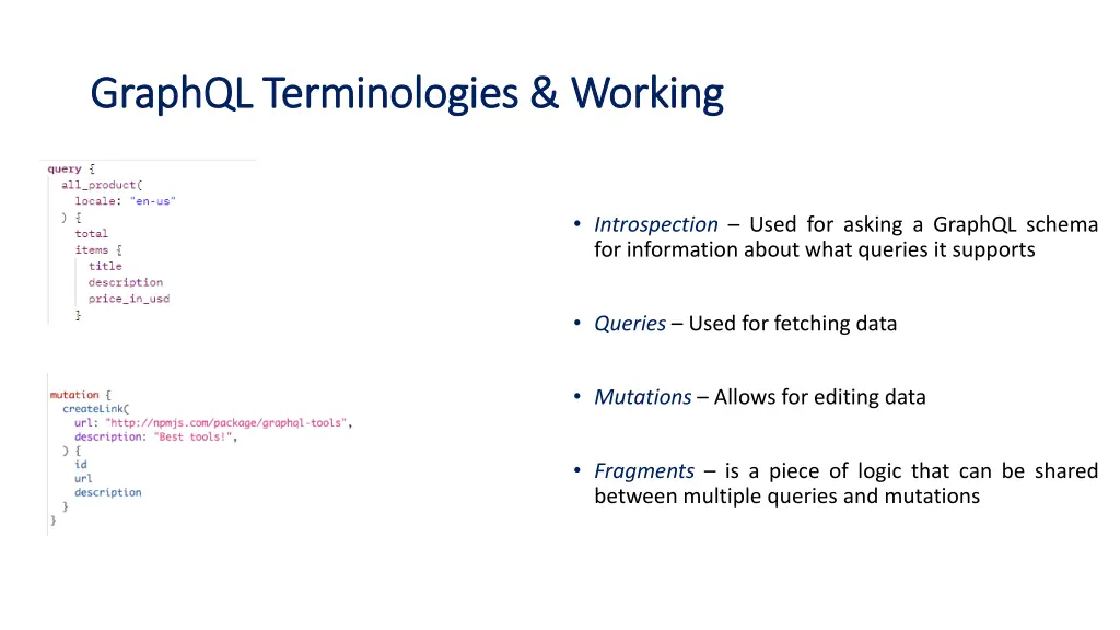 graphql terminologies working graphql