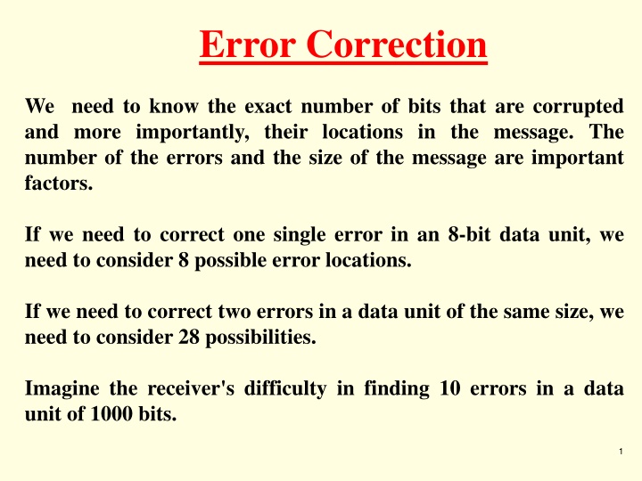 error correction