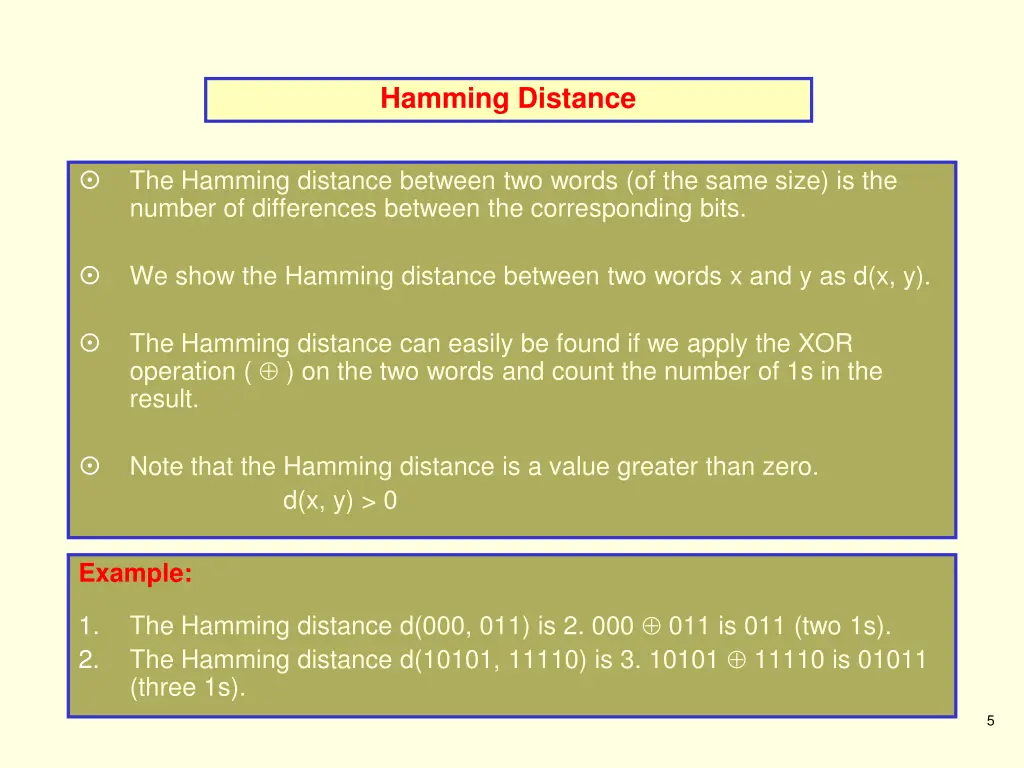 hamming distance