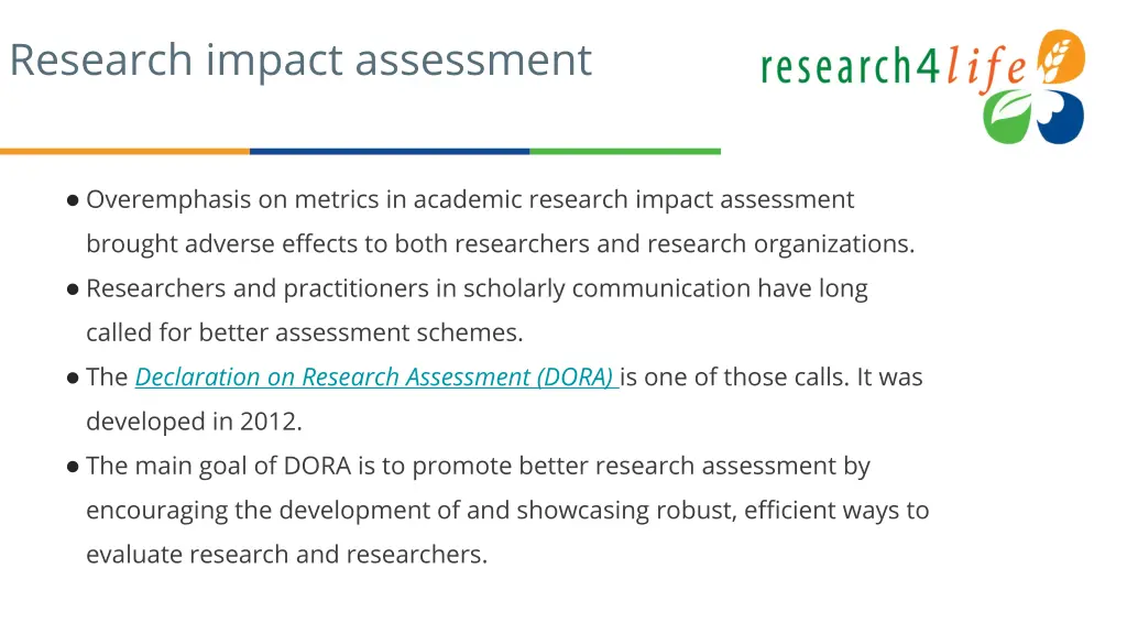 research impact assessment