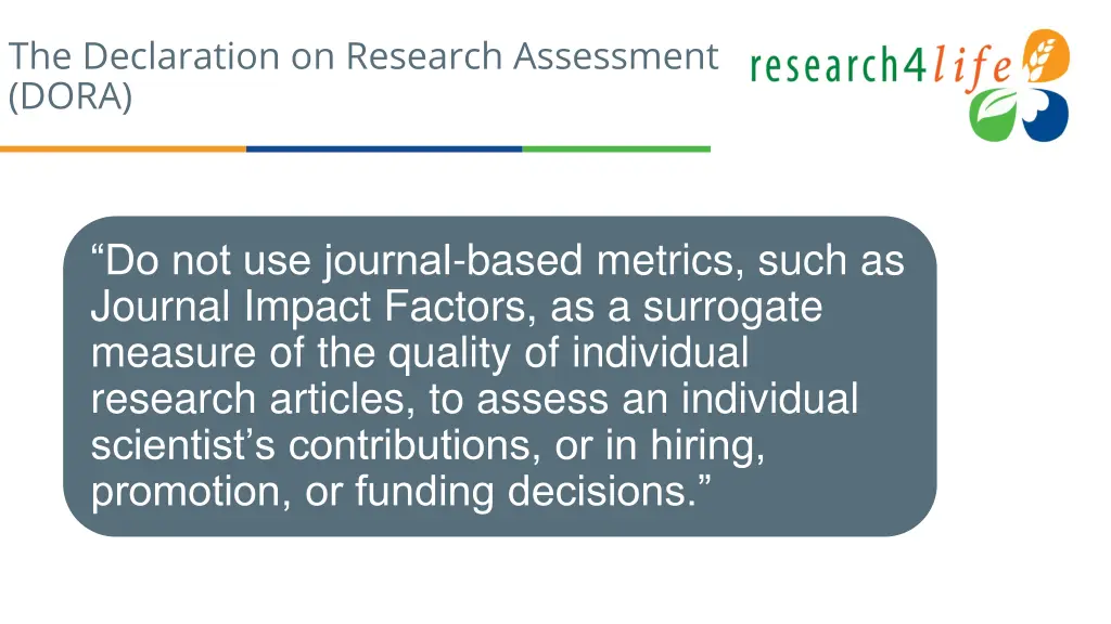 the declaration on research assessment dora