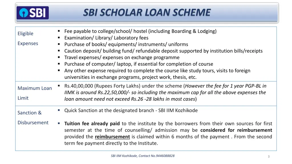 sbi scholar loan scheme 1