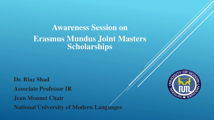 awareness session on erasmus mundus joint masters