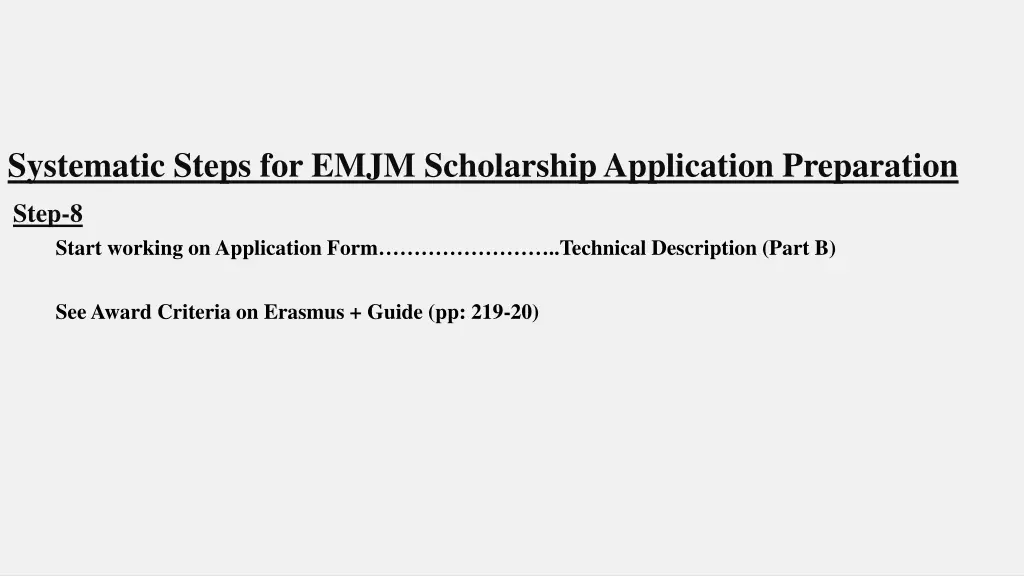 systematic steps for emjm scholarship application 2