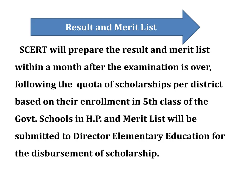 result and merit list