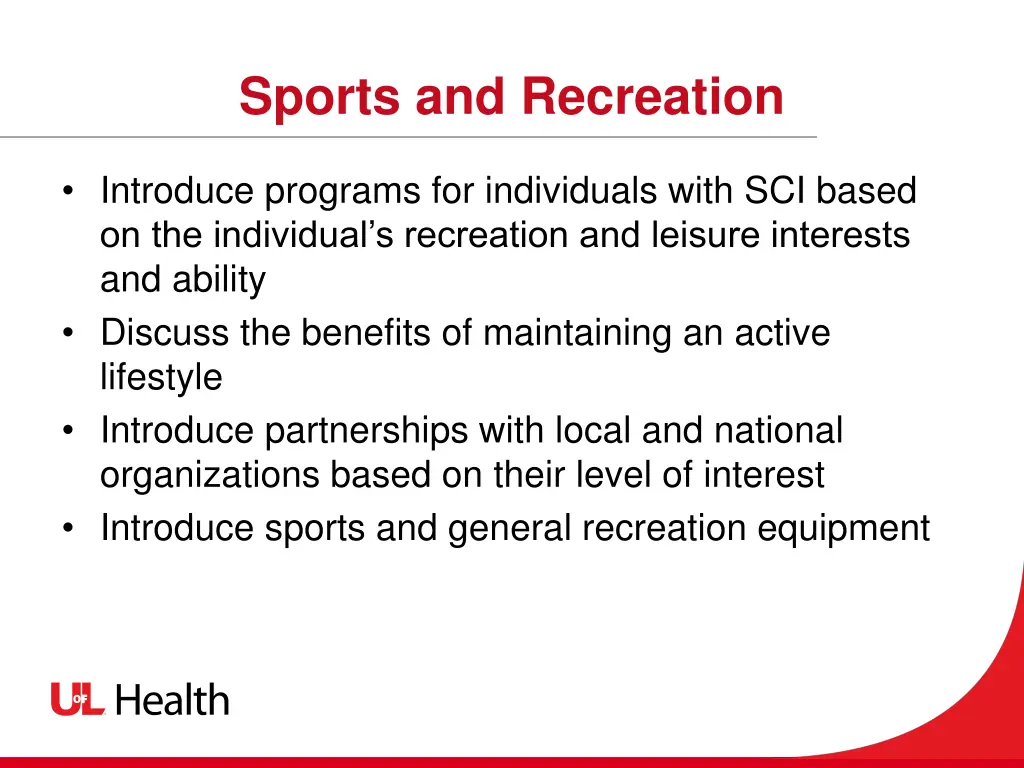 sports and recreation