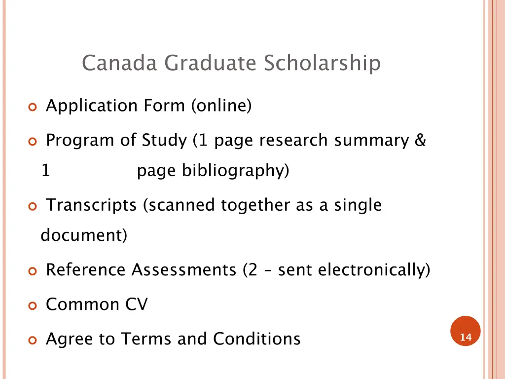 canada graduate scholarship