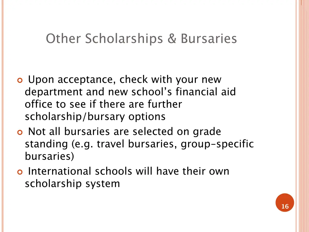 other scholarships bursaries