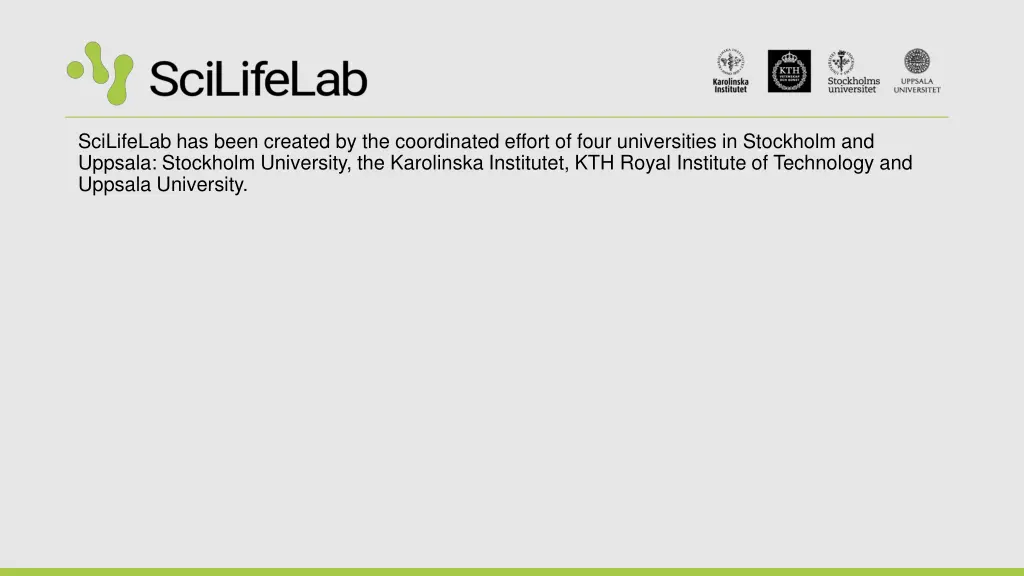 scilifelab has been created by the coordinated 1