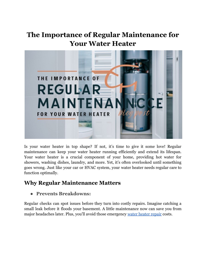 the importance of regular maintenance for your