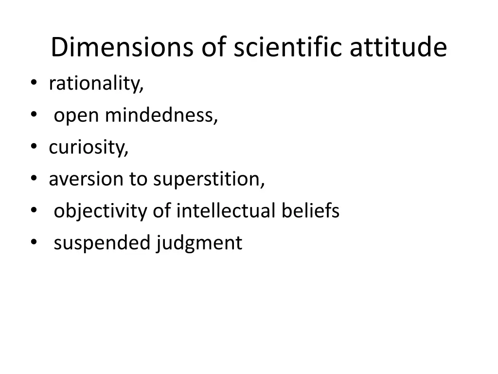 dimensions of scientific attitude rationality