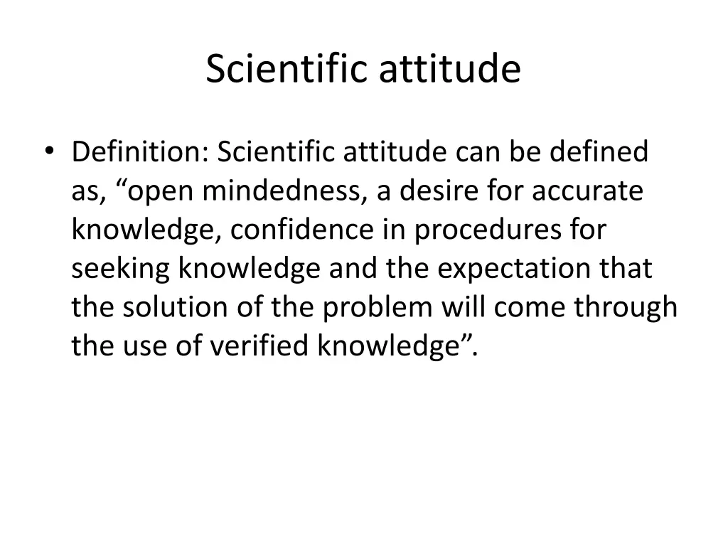 scientific attitude