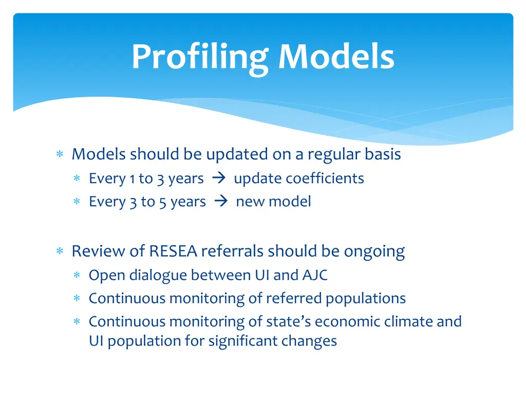 profiling models