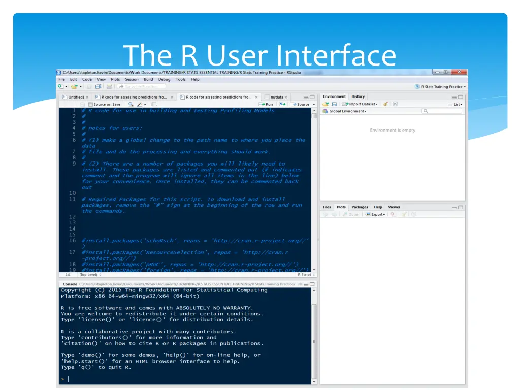 the r user interface