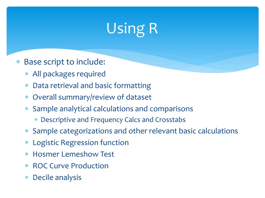 using r 2