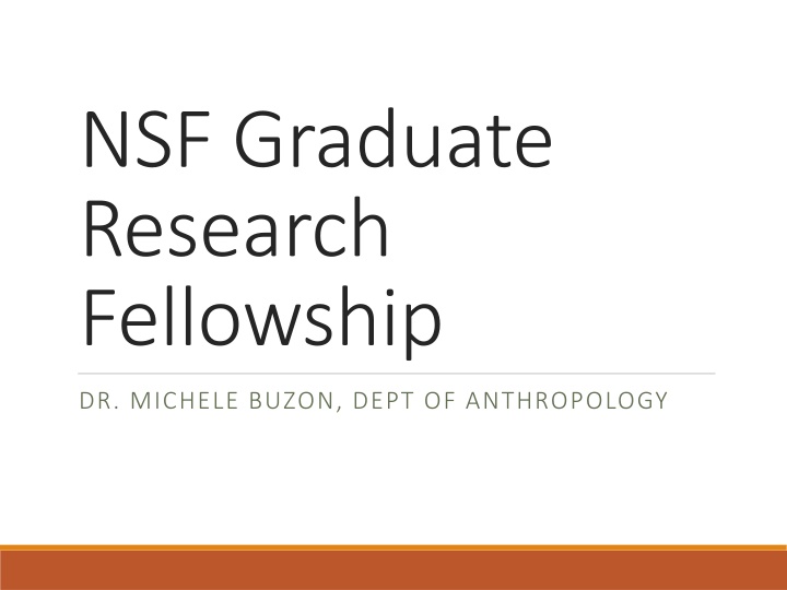 nsf graduate research fellowship