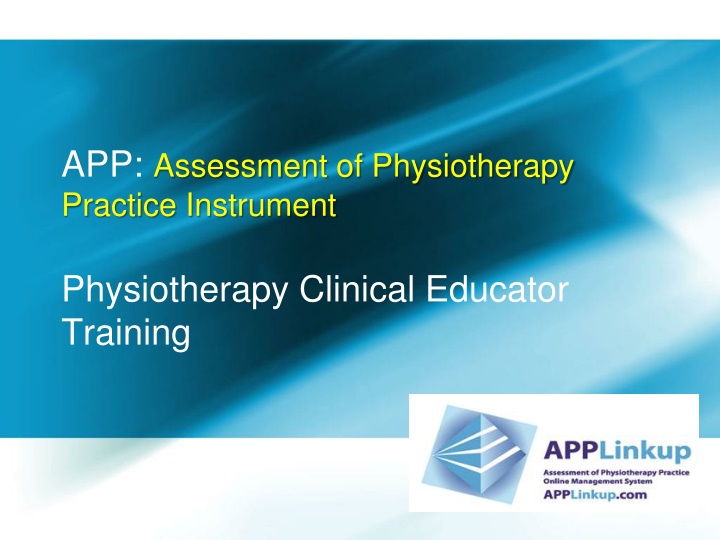 app assessment of physiotherapy practice