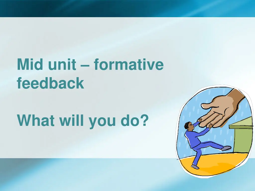 mid unit formative feedback